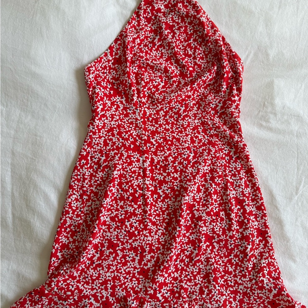 Zara Red and White Floral Mini Dress - Picture 4 of 6